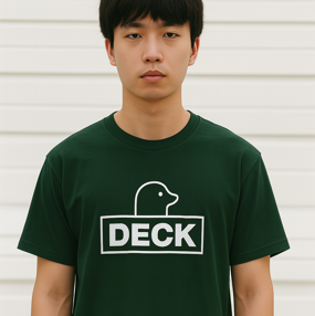 DECK Printed Green Tshirt