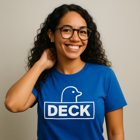 DECK Printed Blue Tshirt